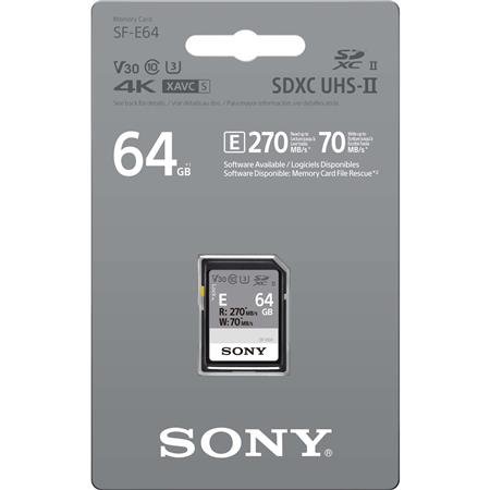 Sony SF-E 64GB UHS-II SD Memory Card (70/270MB/s) - cambuy-lives