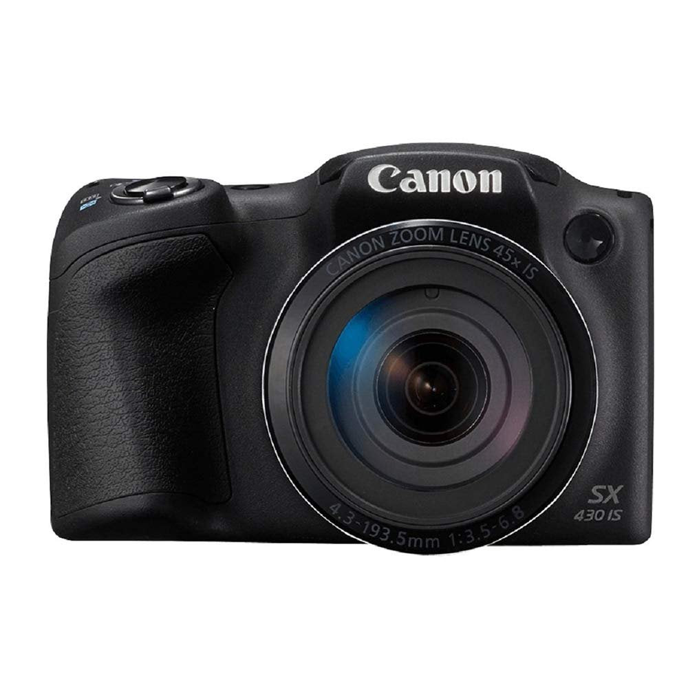 Canon PowerShot SX430 IS 20MP Digital Camera with 45x Optical Zoom (Black) - cambuy-lives