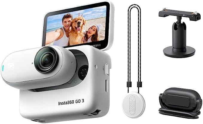 insta360 GO 3 (128GB) - Small & Lightweight Action Camera, Portable and Versatile, Hands-Free POV, Mount Anywhere, Stabilization, Multifunctional Action Pod, Waterproof, for Travel, Sports, Vlog - cambuy-lives