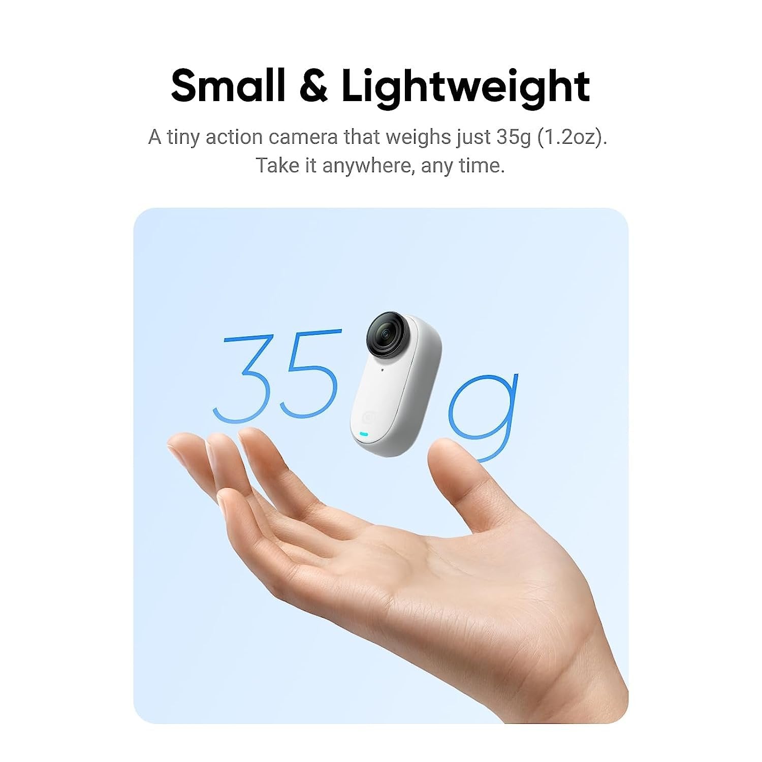 insta360 GO 3 (128GB) - Small & Lightweight Action Camera, Portable and Versatile, Hands-Free POV, Mount Anywhere, Stabilization, Multifunctional Action Pod, Waterproof, for Travel, Sports, Vlog - cambuy-lives
