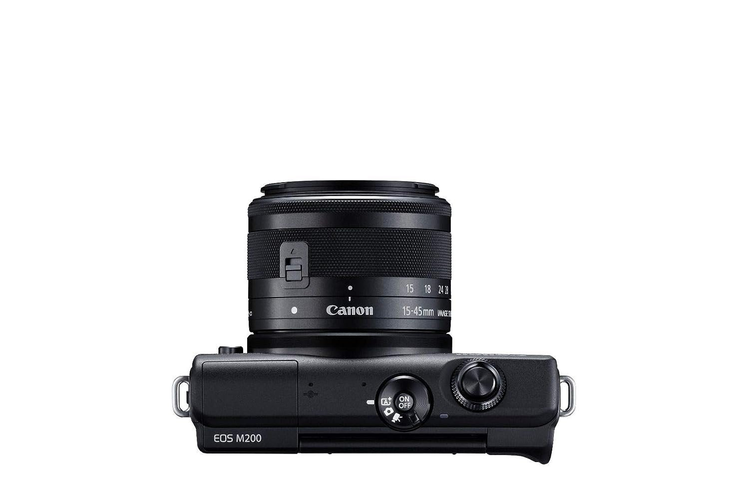 Canon EOS M200 Mirrorless Camera, EF-M 15-45mm f/3.5-6.3 is STM Lens and EF-M55-200mm f/4.5-6.3 is STM Lens - cambuy-lives