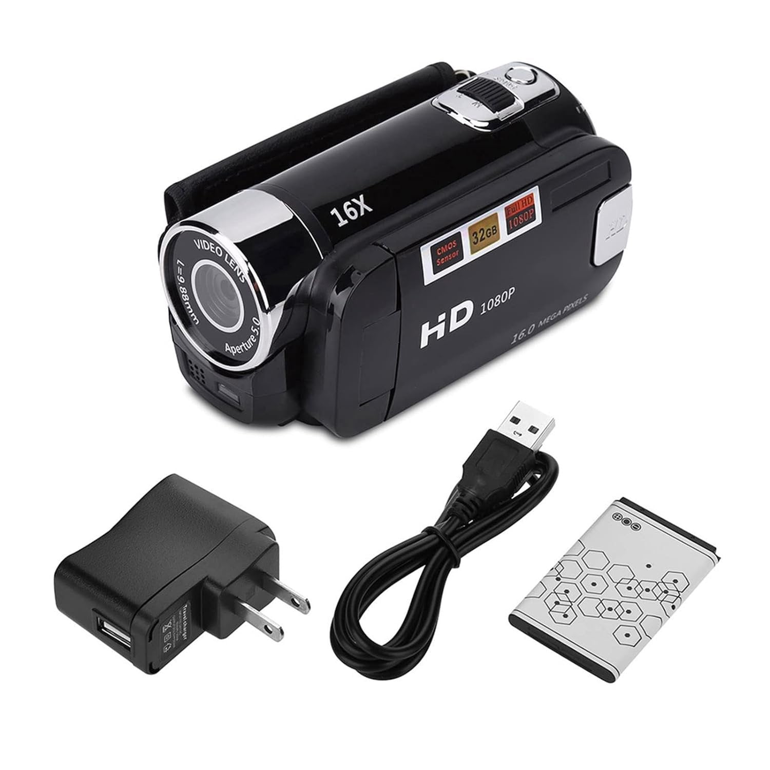 Video Camcorder Handycam HD 1080P 16MP with 16X Digital Zoom - cambuy-lives